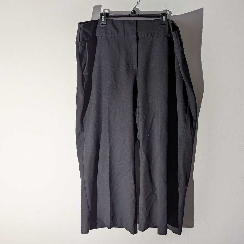 Lane Bryant Black Wide Leg Dress Pants Women's Size 26 Petite